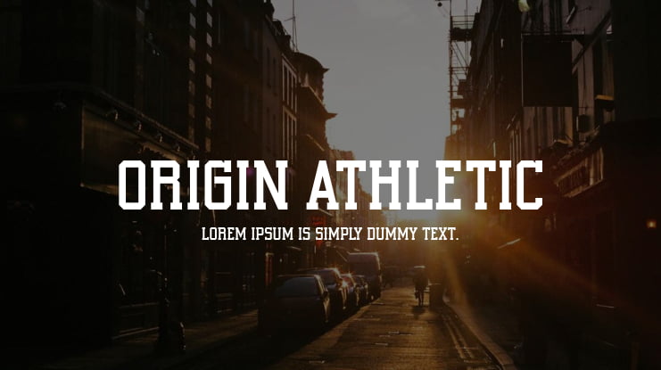 Origin Athletic Font