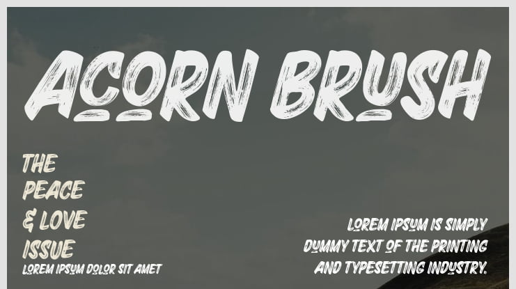 Acorn Brush Font