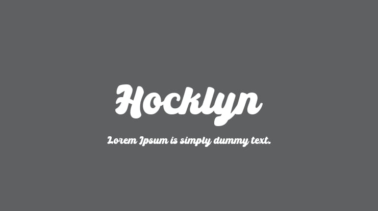Hocklyn Font