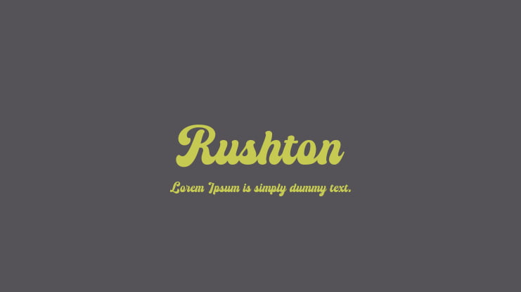 Rushton Font