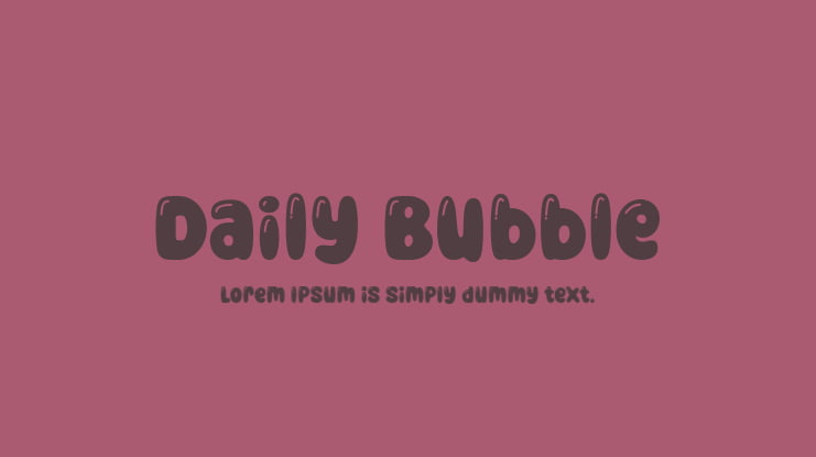 Daily Bubble Font