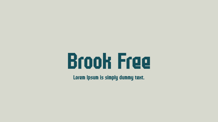 Brook Free Font