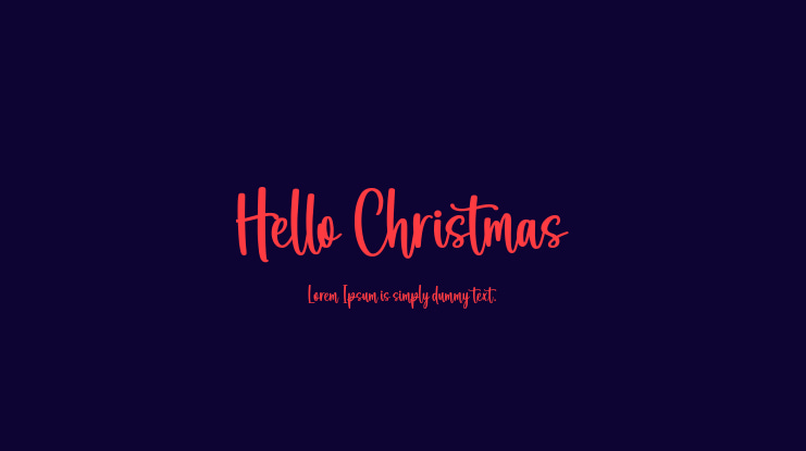 Hello Christmas Font