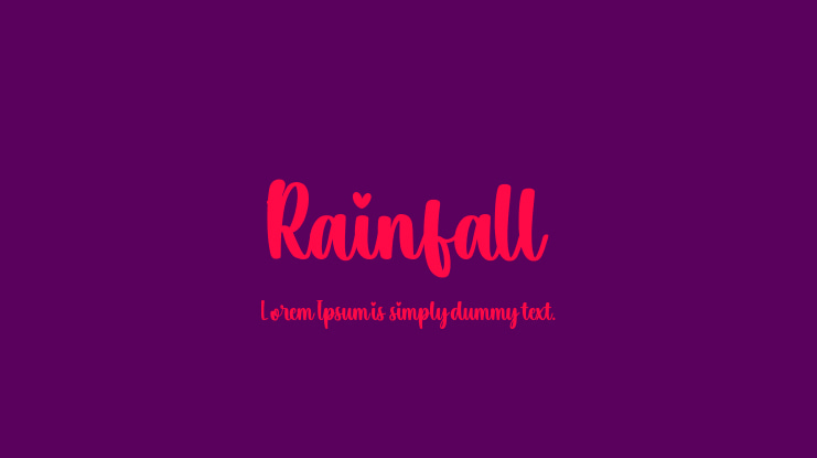 Rainfall Font
