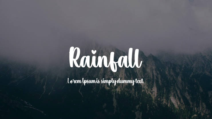 Rainfall Font