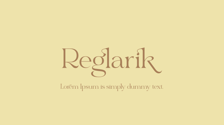 Reglarik Font
