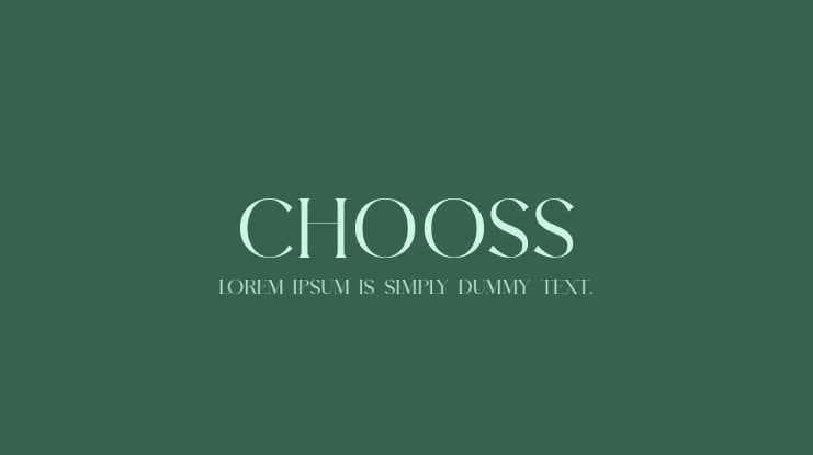 Chooss Font