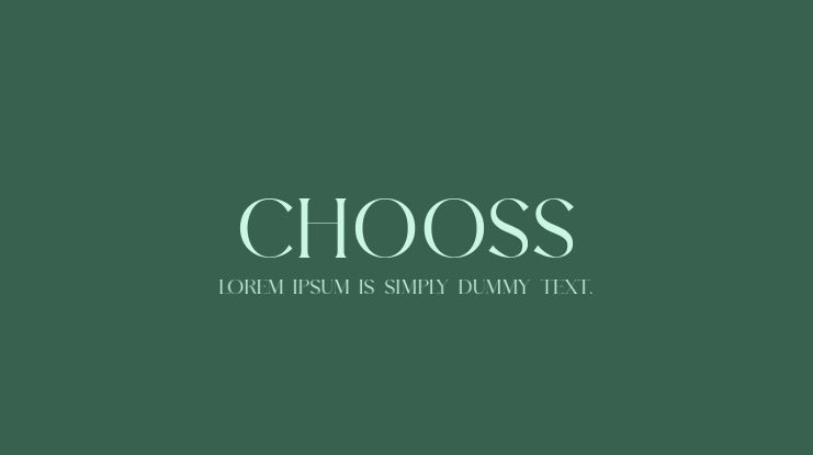 Chooss Font