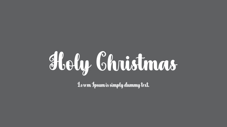 Holy Christmas Font