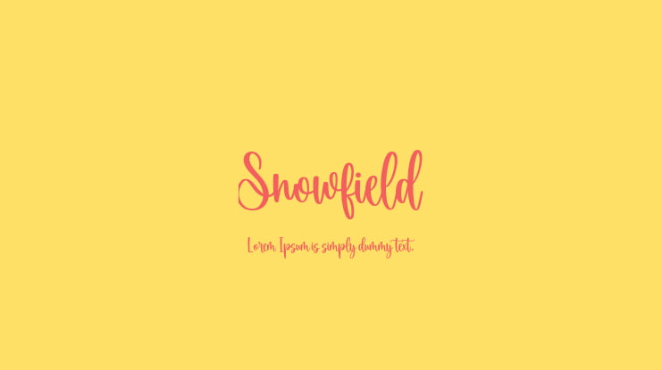 Snowfield Font