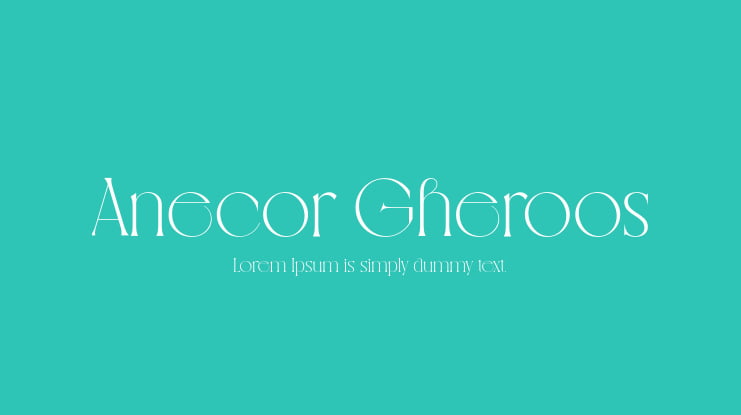 Anecor Gheroos Font