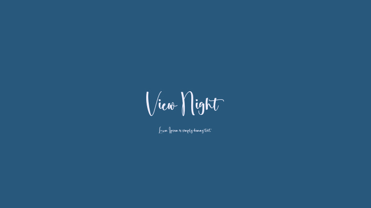 View Night Font
