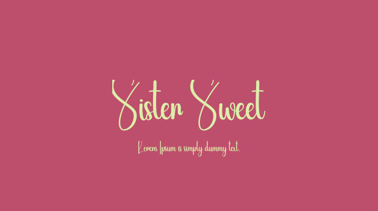 Sister Sweet Font