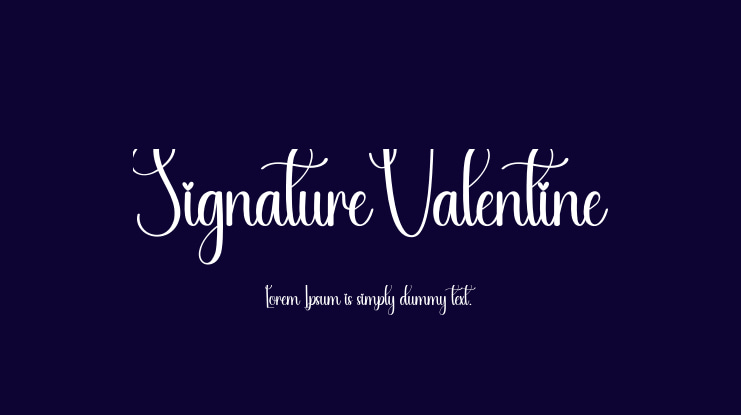 Signature Valentine Font