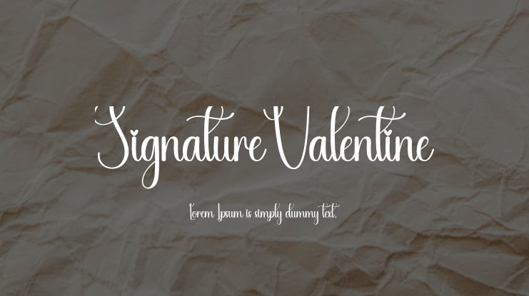 Signature Valentine Font