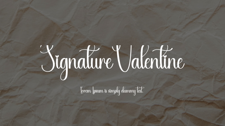 Signature Valentine Font