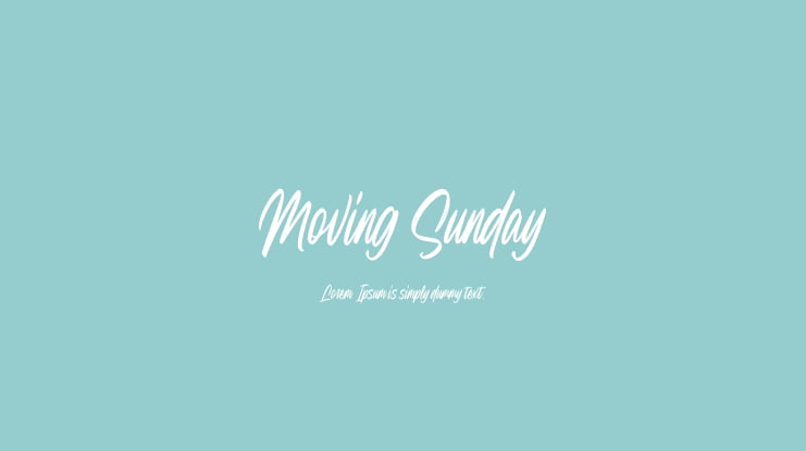 Moving Sunday Font
