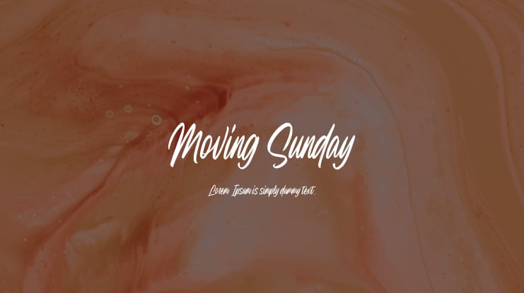 Moving Sunday Font