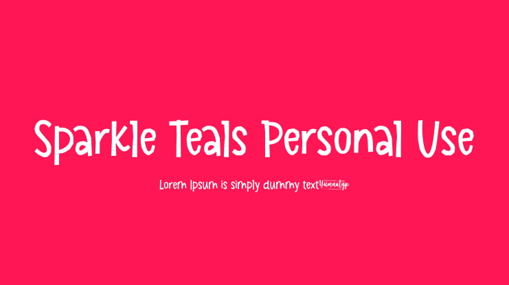 Sparkle Teals Personal Use Font