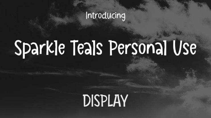 Sparkle Teals Personal Use Font