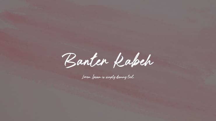 Banter Kabeh Font
