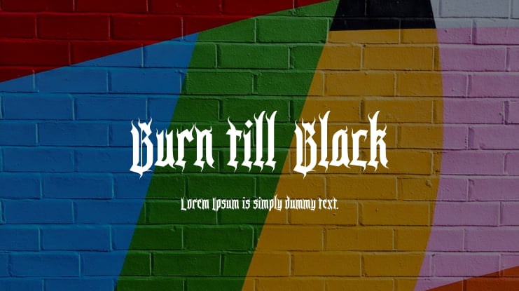 Burn till Black Font