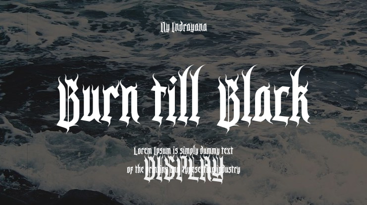 Burn till Black Font
