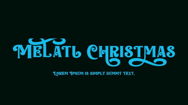 Melati Christmas Font