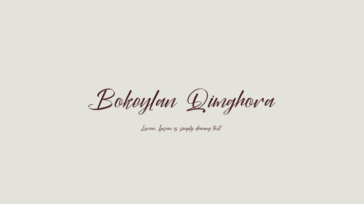 Bokeylan Qimghora Font