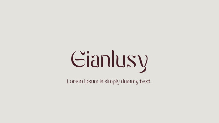 Gianlusy Font