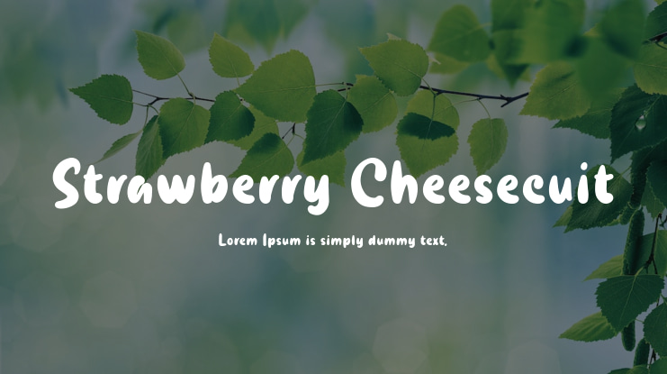 Strawberry Cheesecuit Font