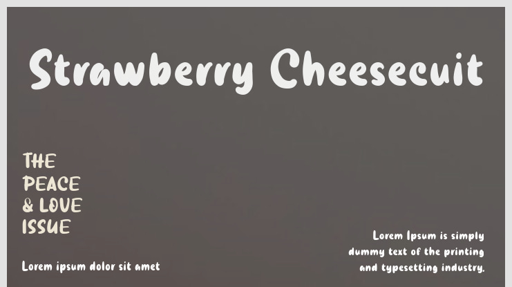 Strawberry Cheesecuit Font