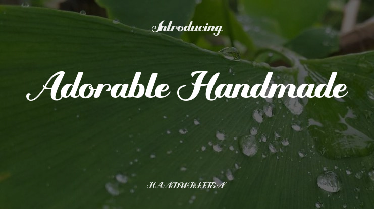 Adorable Handmade Font