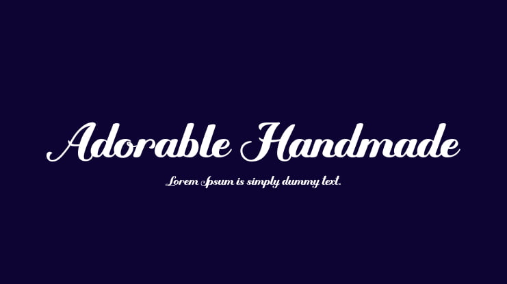 Adorable Handmade Font