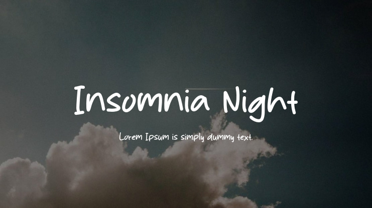 Insomnia Night Font