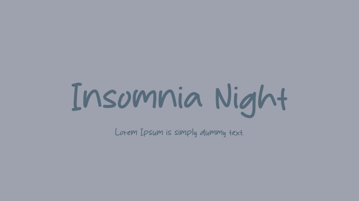 Insomnia Night Font