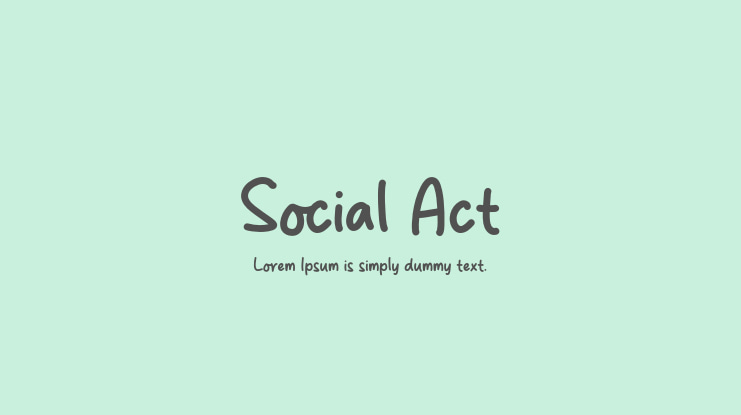 Social Act Font