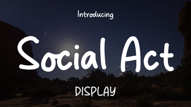 Social Act Font