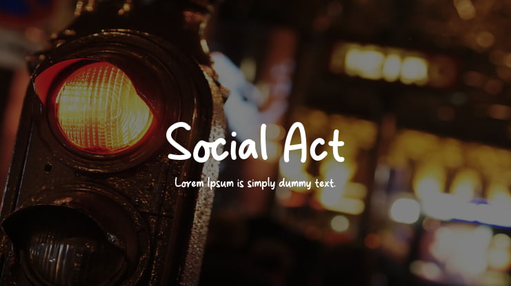 Social Act Font