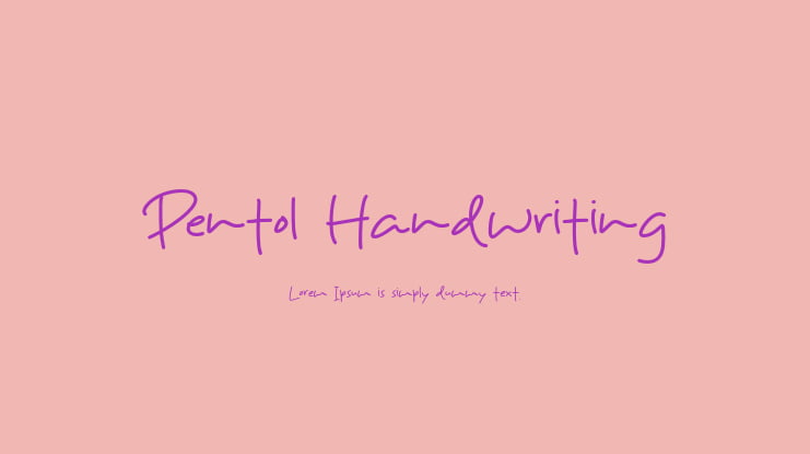 Pentol Handwriting Font