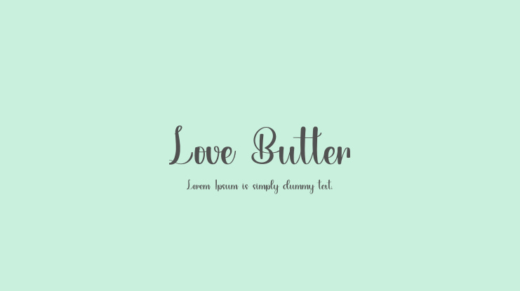 Love Butter Font
