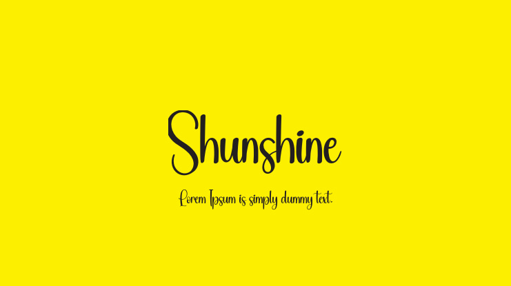 Shunshine Font