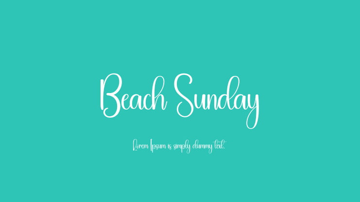 Beach Sunday Font