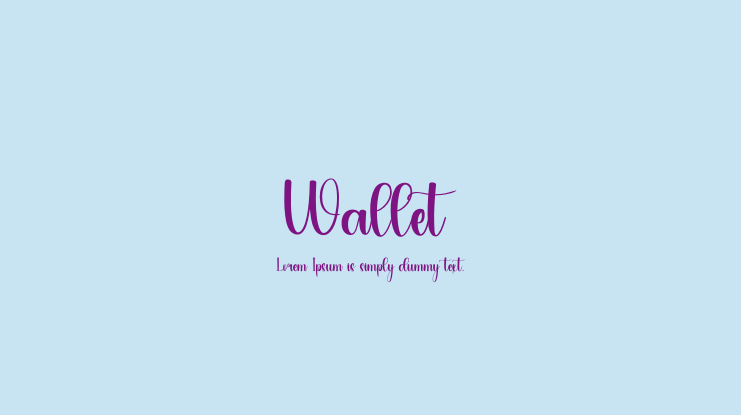 Wallet Font