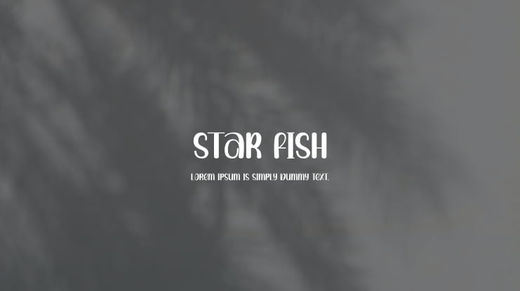 Star Fish Font