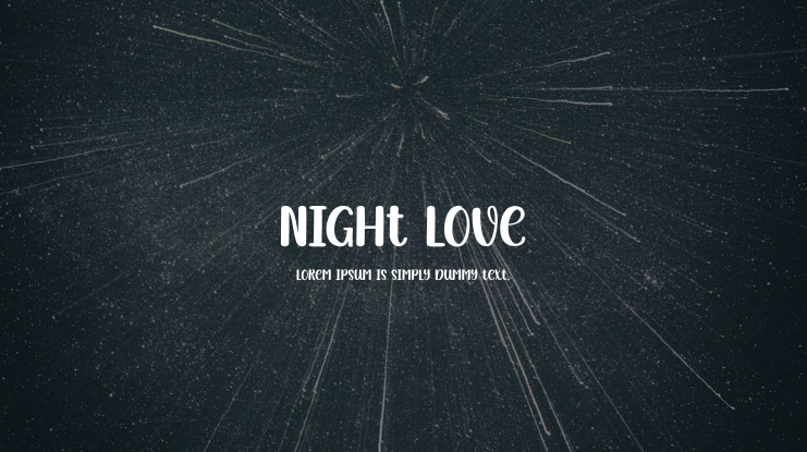 Night Love Font