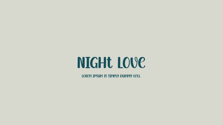 Night Love Font