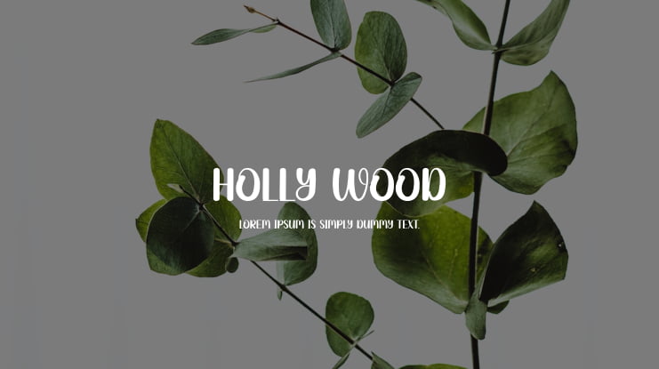 Holly Wood Font