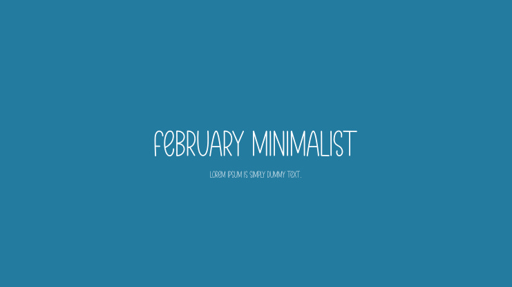 February Minimalist Font