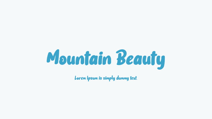 Mountain Beauty Font